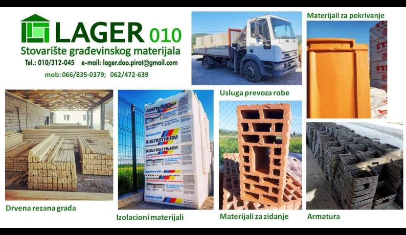 LAGER 010 STOVARIŠTE GRAĐEVINSKOG MATERIJALA PIROT