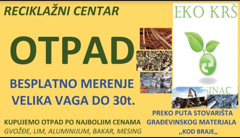 EKO KRŠ otkup sekundarnih sirovina ALEKSINAC