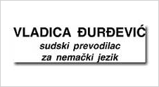 VLADICA ĐURĐEVIĆ SUDSKI PREVODILAC ZA NEMAČKI JEZIK